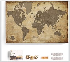 Hochwertige Canvas Weltkarte