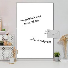 Design Glas Magnettafel WEISS