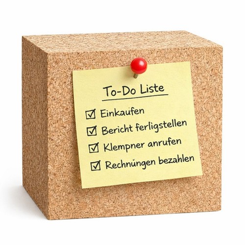 Kork würfel als memoboard mit - als,
