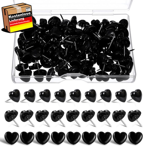 100 stück herz reißzwecken - 100,