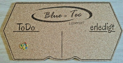 Pinwand kork lasergraviert - pinwand,